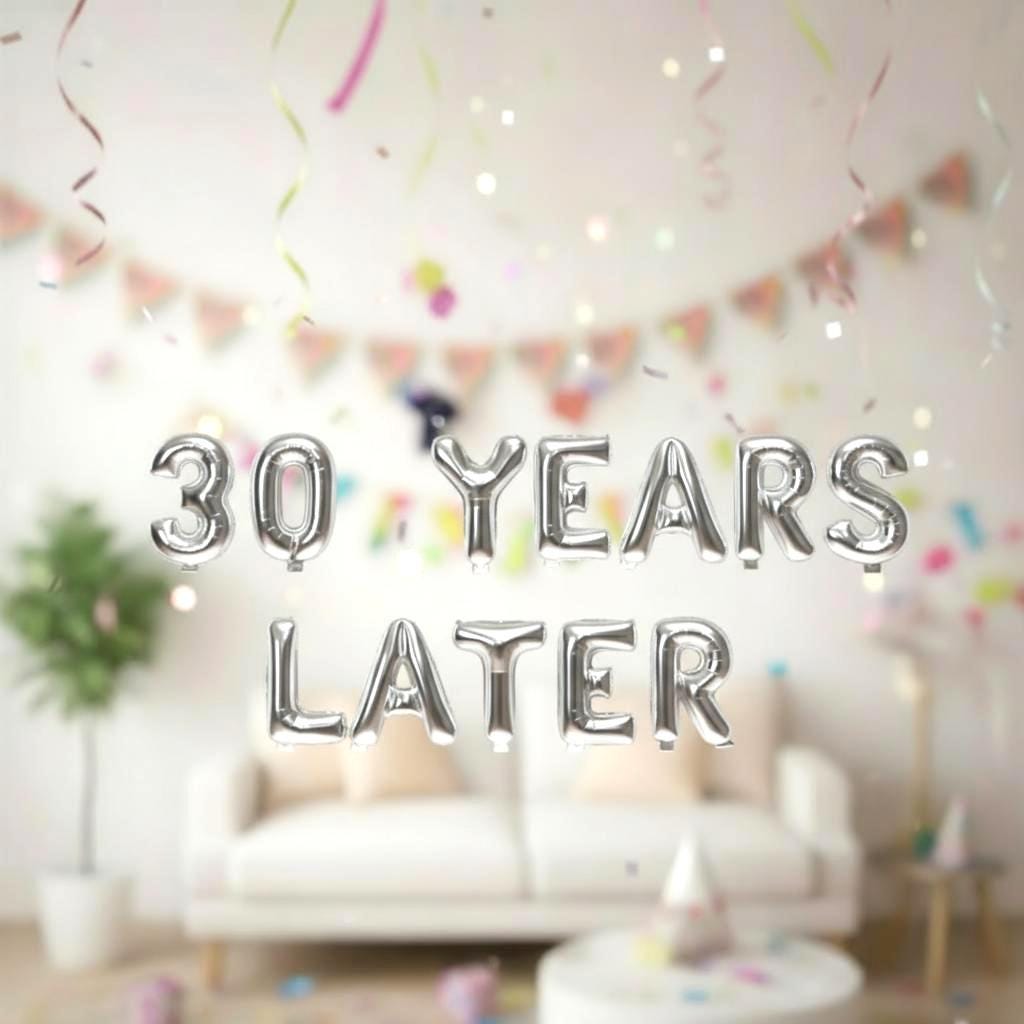 Birthday 30th Balloon Banner Number Rose Gold Decorations - BashMint party decoration