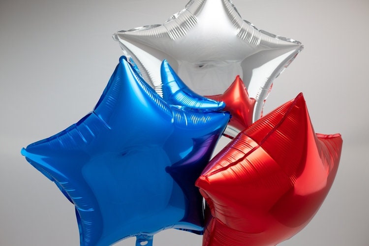 Star Birthday 4th Party Balloons White Decorations - BashMint party decoration