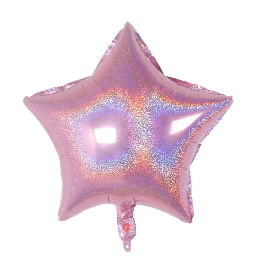 18" Holographic Laser Star Balloon Bouquet - Silver Gold Blue Pink Helium Balloons for Birthday Wedding Baby Shower New Year