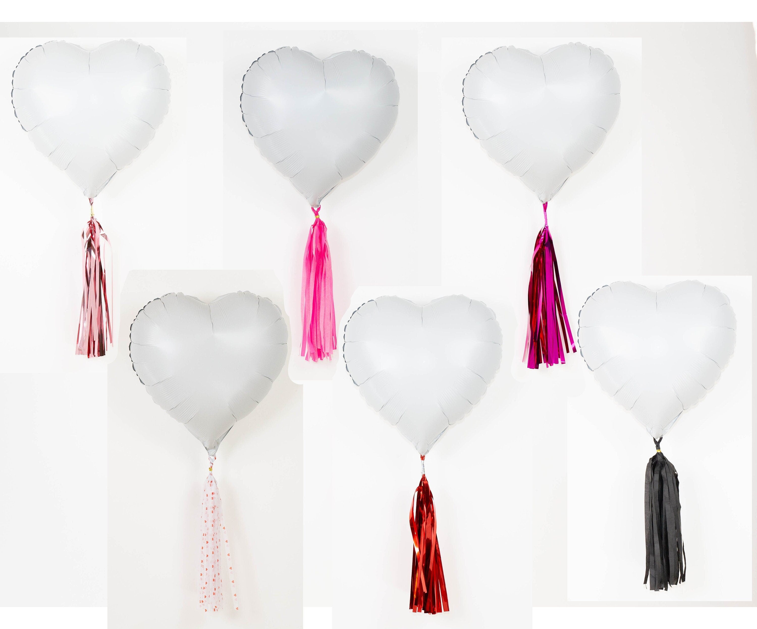 Heart Birthday Tassel Garland Hot Pink - BashMint party decoration
