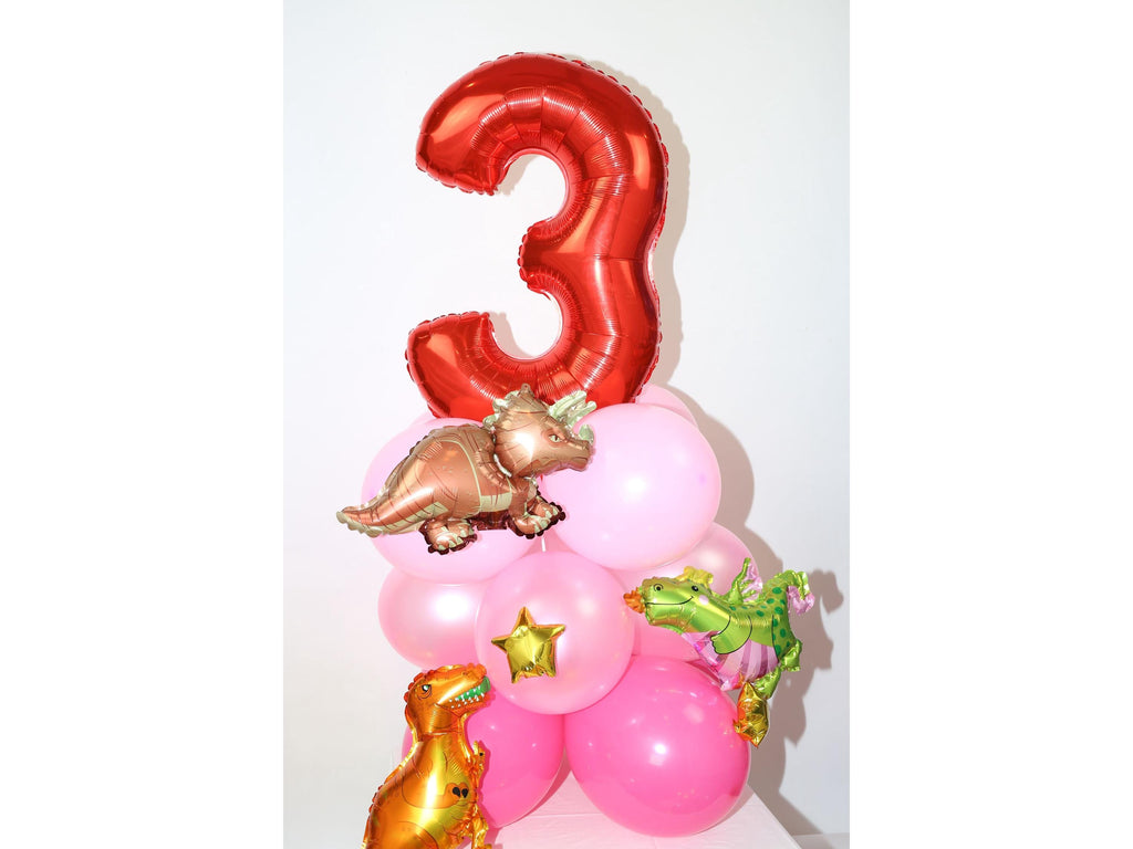 Dinosaur Birthday Party Balloons Star Rose Gold Decorations - BashMint party decoration