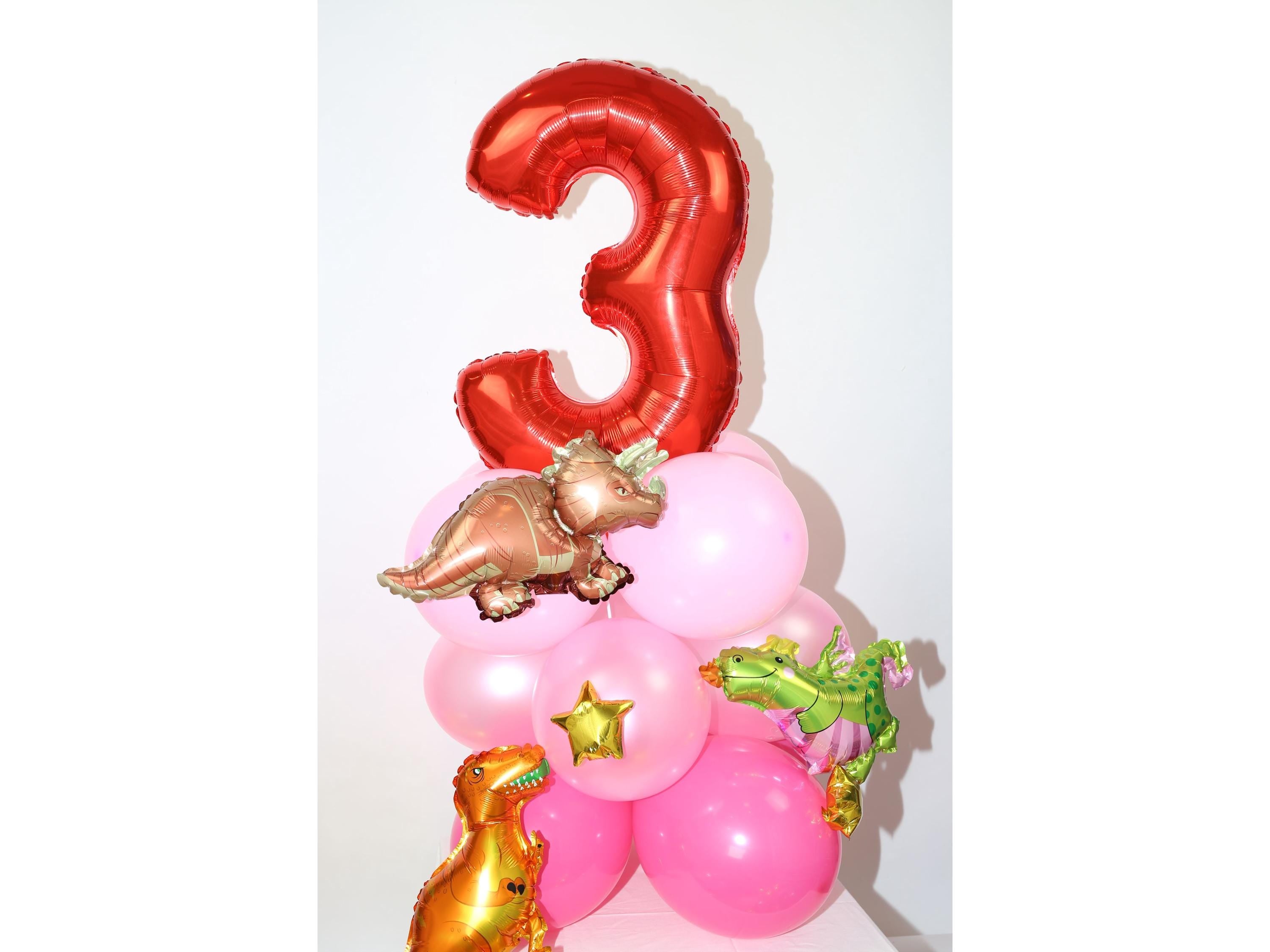 Dinosaur Birthday Party Balloons Star Rose Gold Decorations - BashMint party decoration