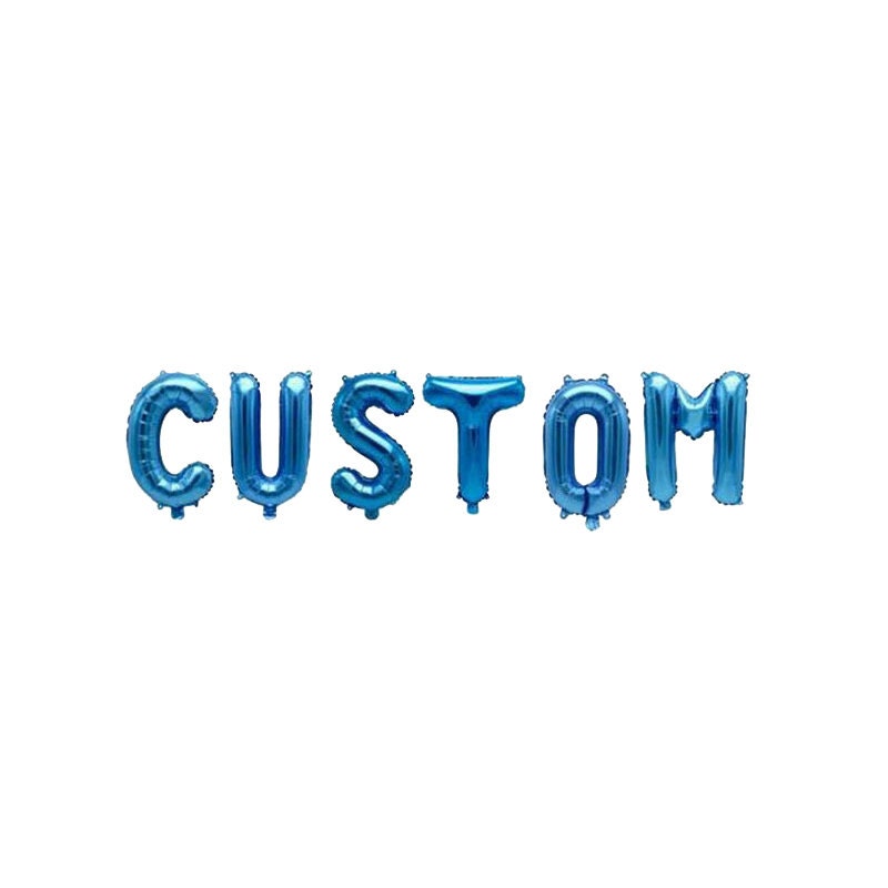 Birthday Balloon Banner Number Blue Decorations - BashMint party decoration