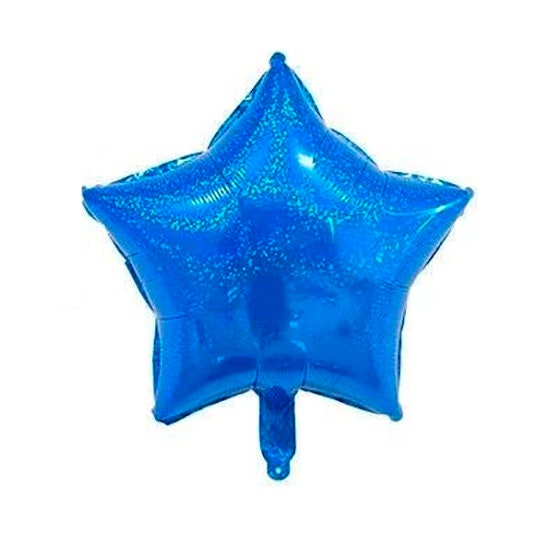 18" Holographic Laser Star Balloon Bouquet - Silver Gold Blue Pink Helium Balloons for Birthday Wedding Baby Shower New Year