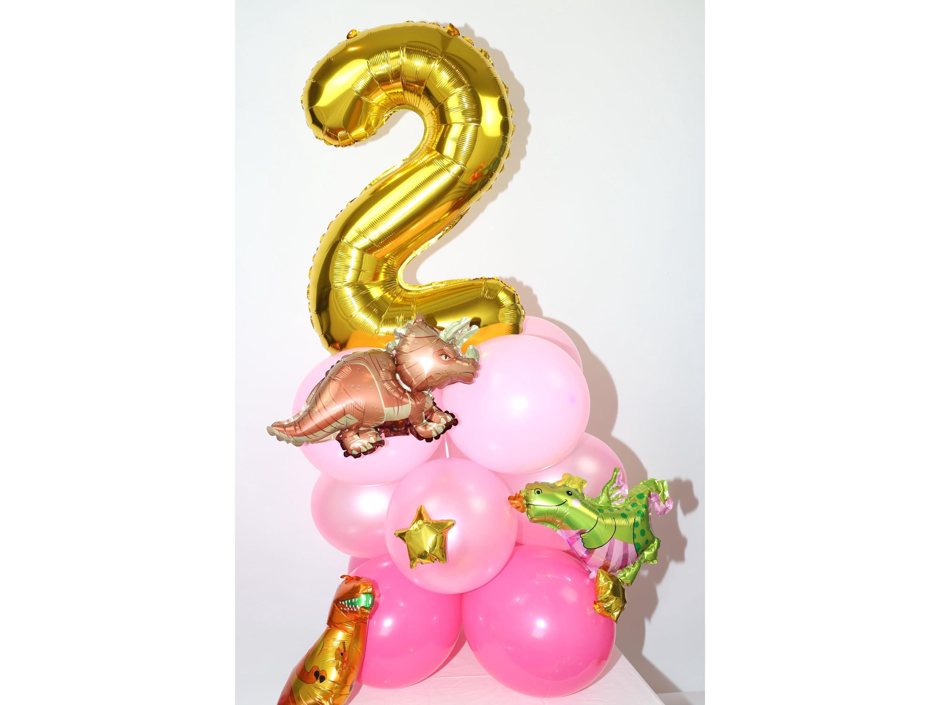 Dinosaur Birthday Party Balloons Star Rose Gold Decorations - BashMint party decoration