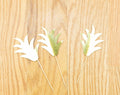 Glitter Pineapple Tail Cake Topper - Gold and Green Tropical Birthday Party Cake Decoration