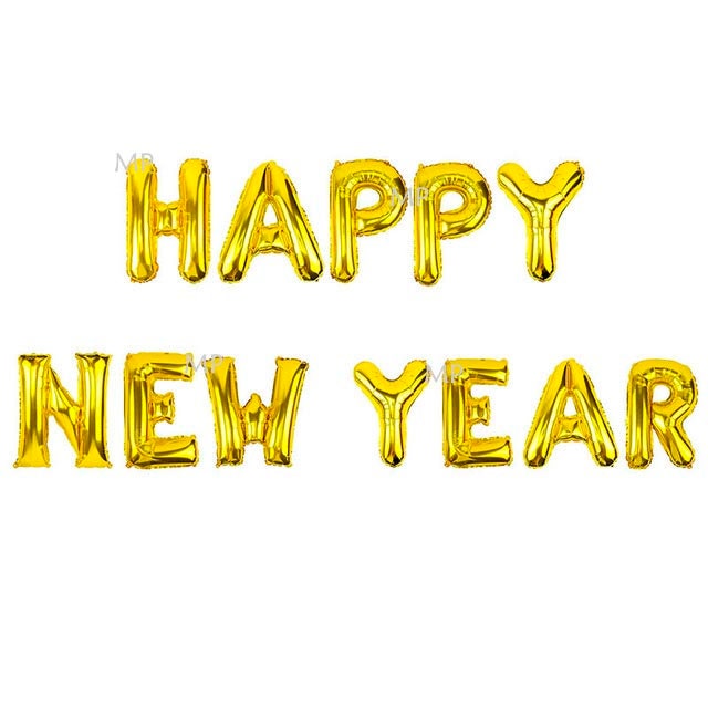 New Year Party Banner Number Rose Gold - BashMint party decoration