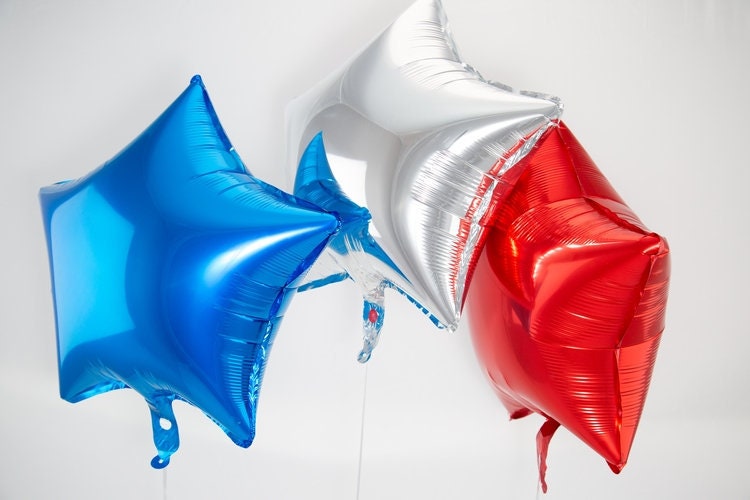 Star Birthday 4th Party Balloons White Decorations - BashMint party decoration