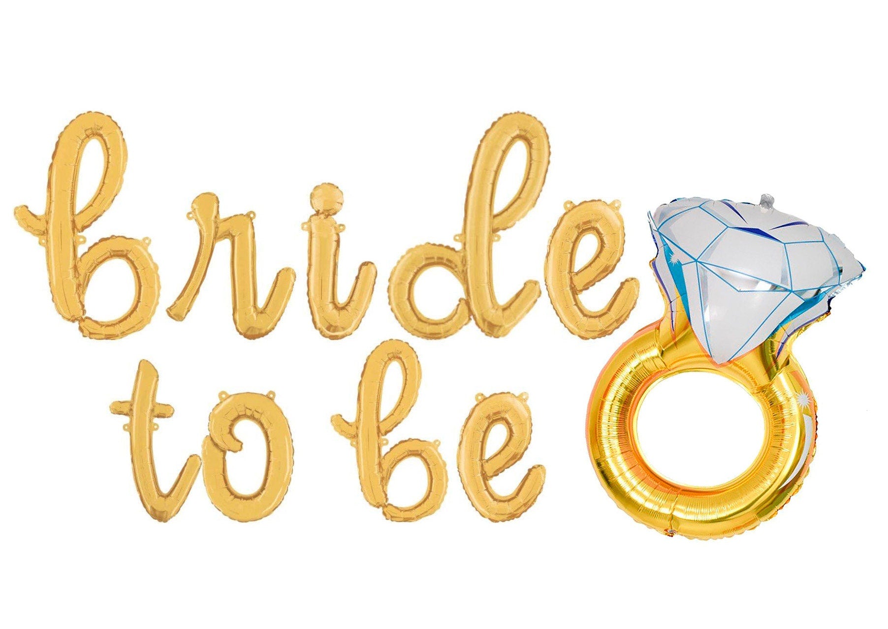 Bride Bridal Shower Balloon Banner Letter Rose Gold Decorations - BashMint party decoration