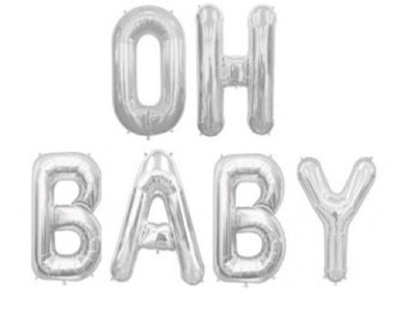 Baby Shower Balloon Banner Letter Rose Gold Decorations - BashMint party decoration