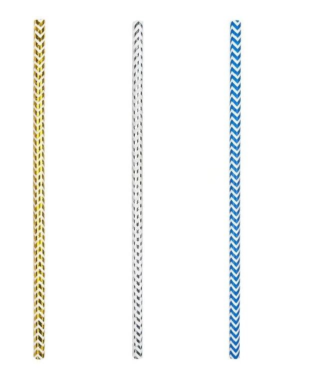 Baby Shower Straws & Stirrers Number Gold - BashMint party decoration