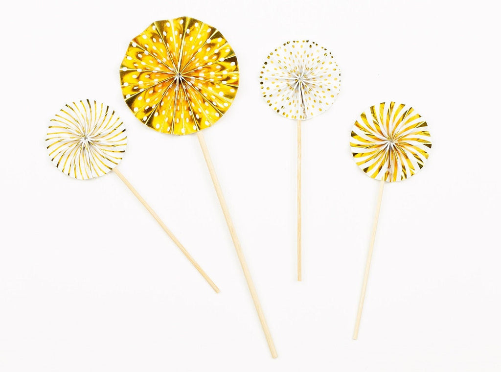 Birthday Cake Topper Number Gold Decoration - BashMint party decoration