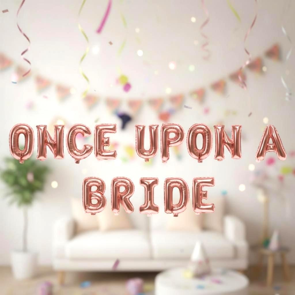 Bride Bridal Shower Balloon Banner Number Rose Gold Decorations - BashMint party decoration