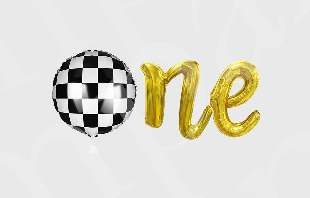 Race Car 1st Birthday Balloon Banner Letter Rose Gold Decorations - BashMint party decoration