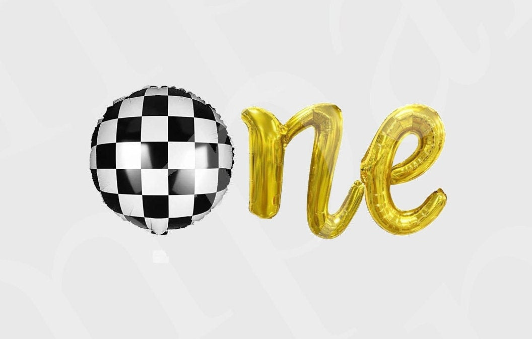 Race Car 1st Birthday Balloon Banner Letter Rose Gold Decorations - BashMint party decoration