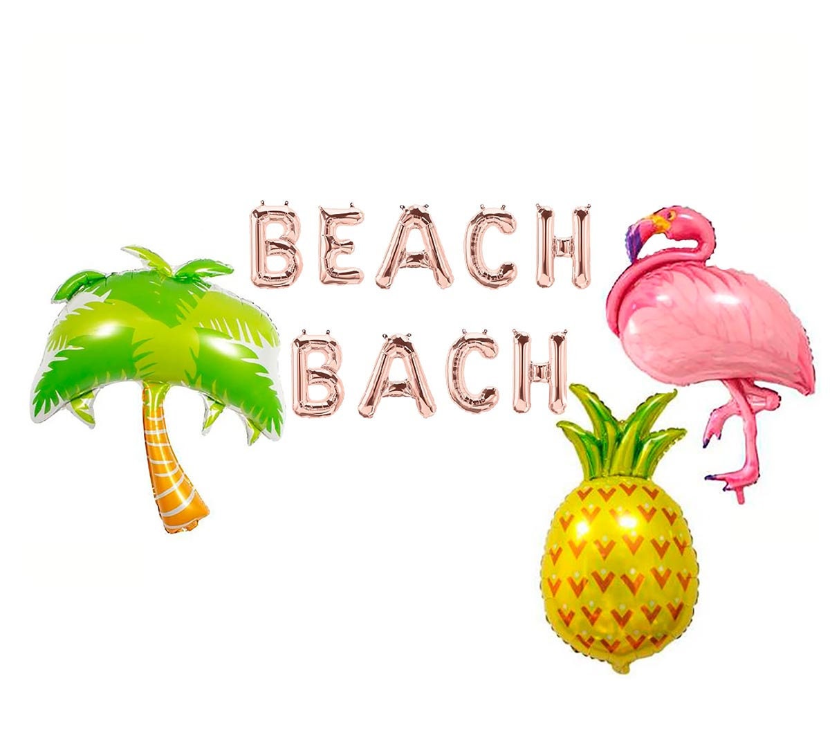 Beach Bridal Shower Balloon Banner Heart Rose Gold Decorations - BashMint party decoration