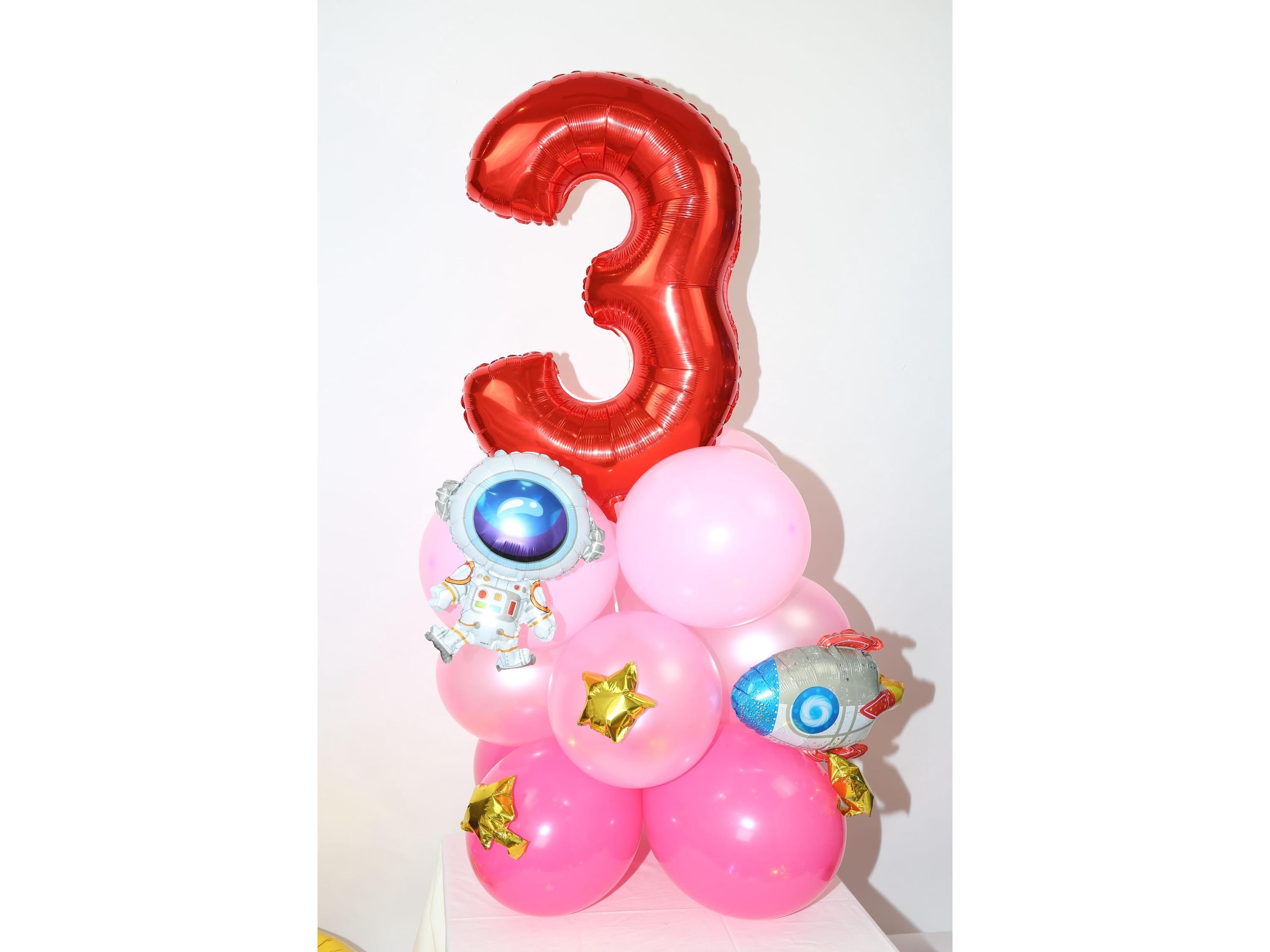 Astronaut Birthday Party Balloons Star Rose Gold Decorations - BashMint party decoration