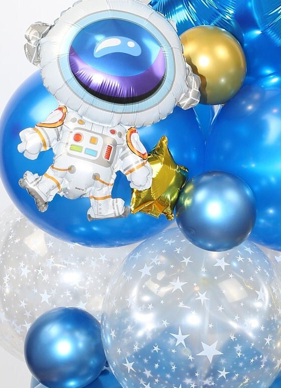 Astronaut Birthday Party Balloons Star Rose Gold Decorations - BashMint party decoration