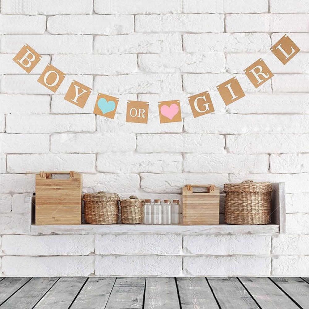 Baby Shower Party Banner Letter White - BashMint party decoration