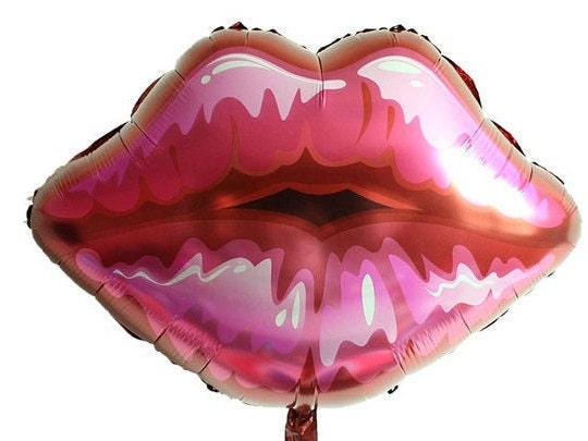 30” Kiss Me Red Lips Balloon | Bachelorette Party Decor | Last Fling / Final Fiesta | Kissy Lips Photo Backdrop