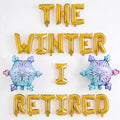 Star Retirement Balloon Banner Rose Gold Decorations - BashMint party decoration