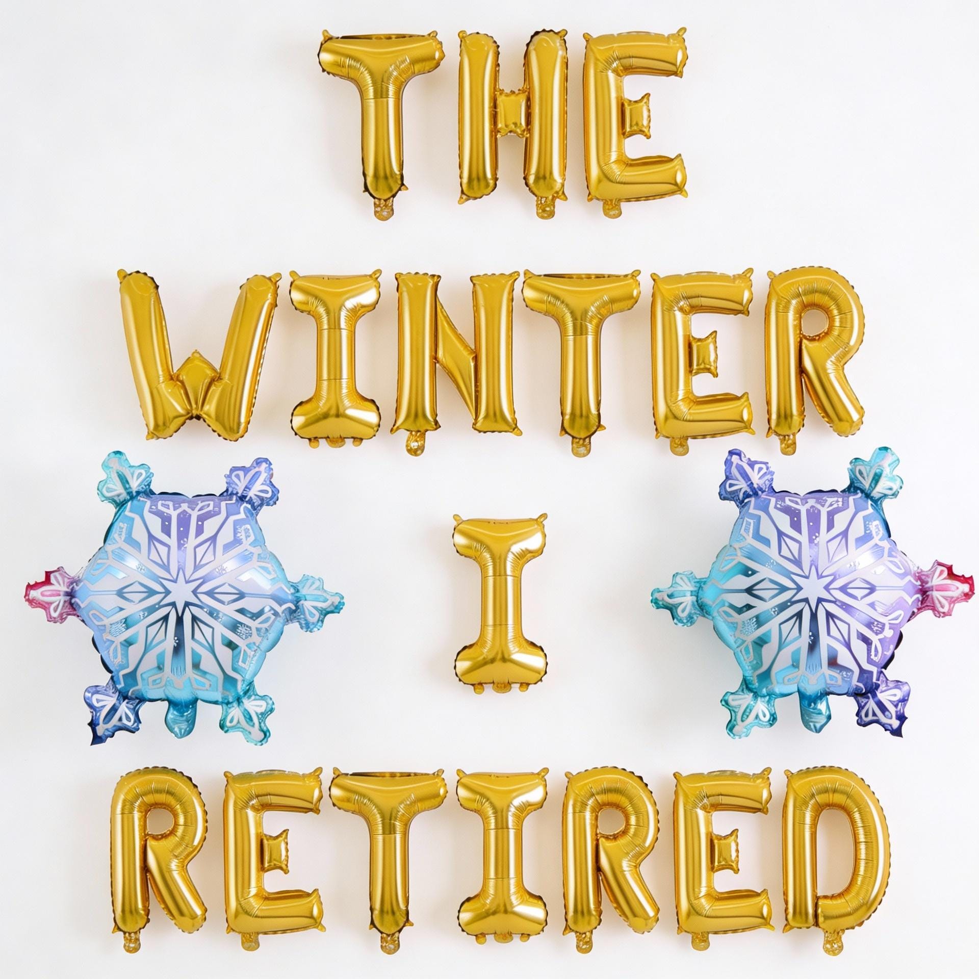 Star Retirement Balloon Banner Rose Gold Decorations - BashMint party decoration
