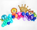 Birthday Balloon Banner Crown Light Blue Decorations - BashMint party decoration