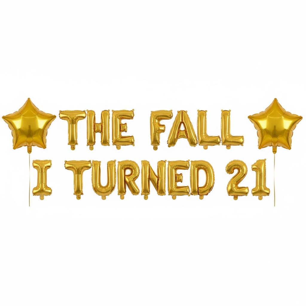 THE Fall I turned 21 Letter Balloons Birthday twenty first