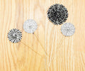 Set of 4 pinwheel cake topper Black Cake Topper mini Fan 1 2 3 4 5 6 7 8 10 21 35 Birthday Cake Topper Girl Boy Woman Man for him her Party
