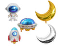 Outer Space 2nd Birthday Balloon Banner Heart Gold Decorations - BashMint party decoration