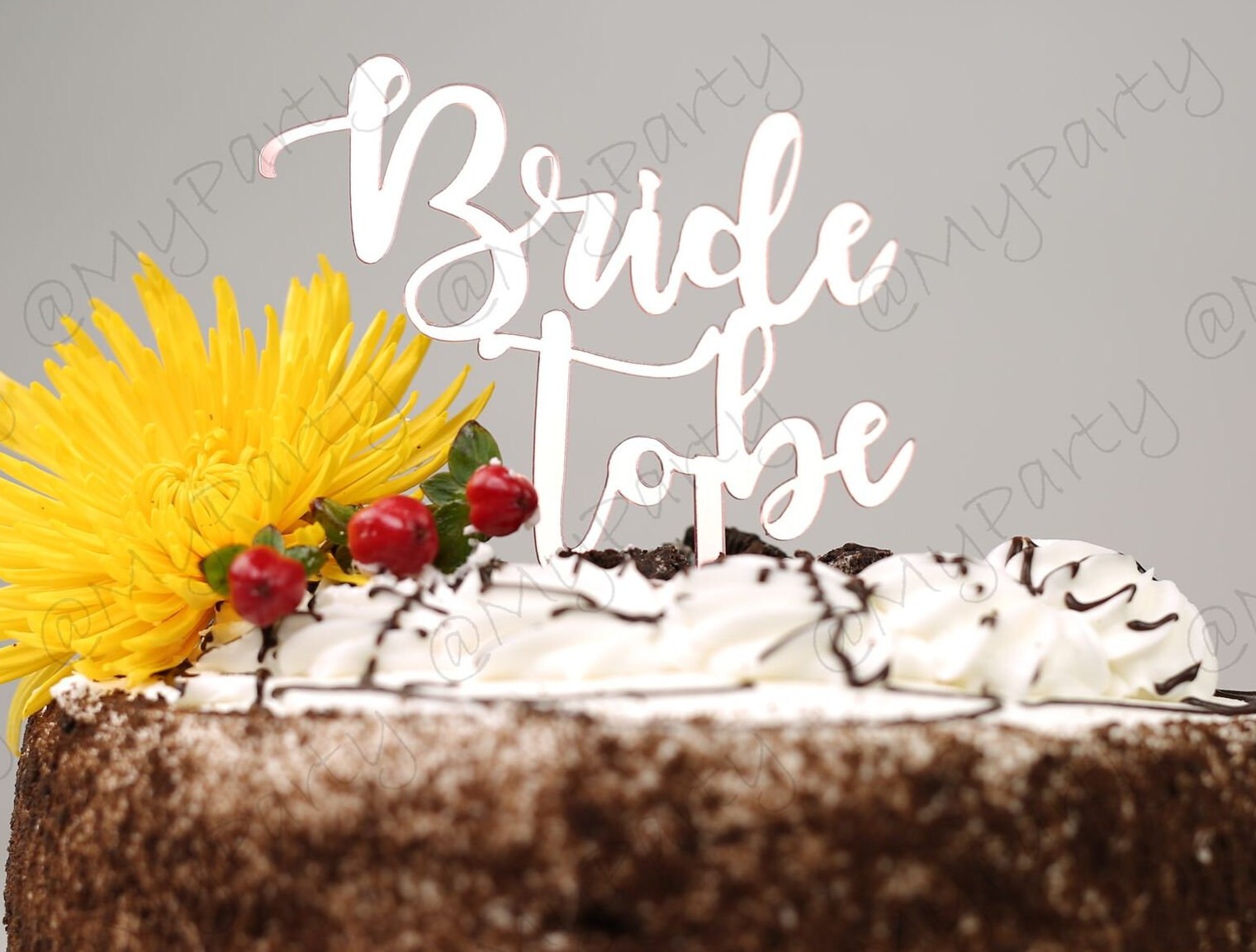 Bride to be  Cake Topper Acrylic Mirror Engagement Party CakeTopper Smash Topper Bach Bachelorette Bride to bee engaged Miss to Mrs Bride