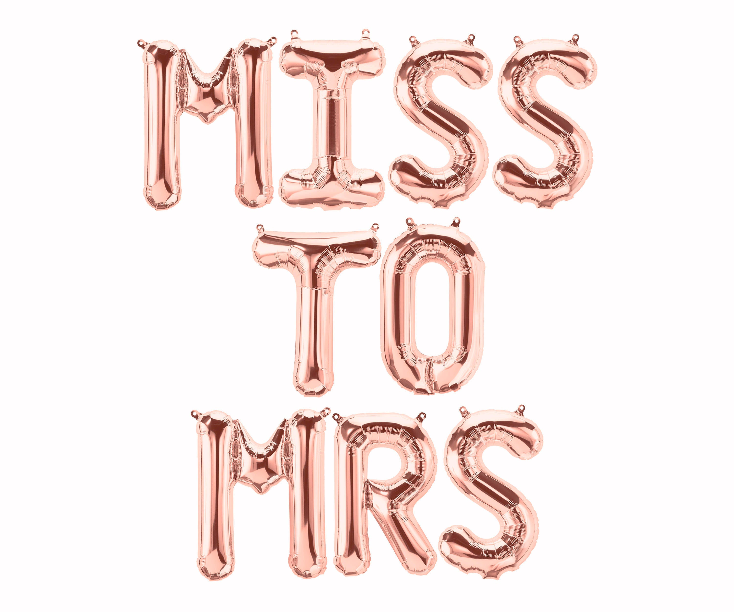 Bride Bridal Shower Balloon Banner Letter Rose Gold Decorations - BashMint party decoration