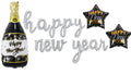 Champagne New Year Balloon Banner Star Rose Gold Decorations - BashMint party decoration