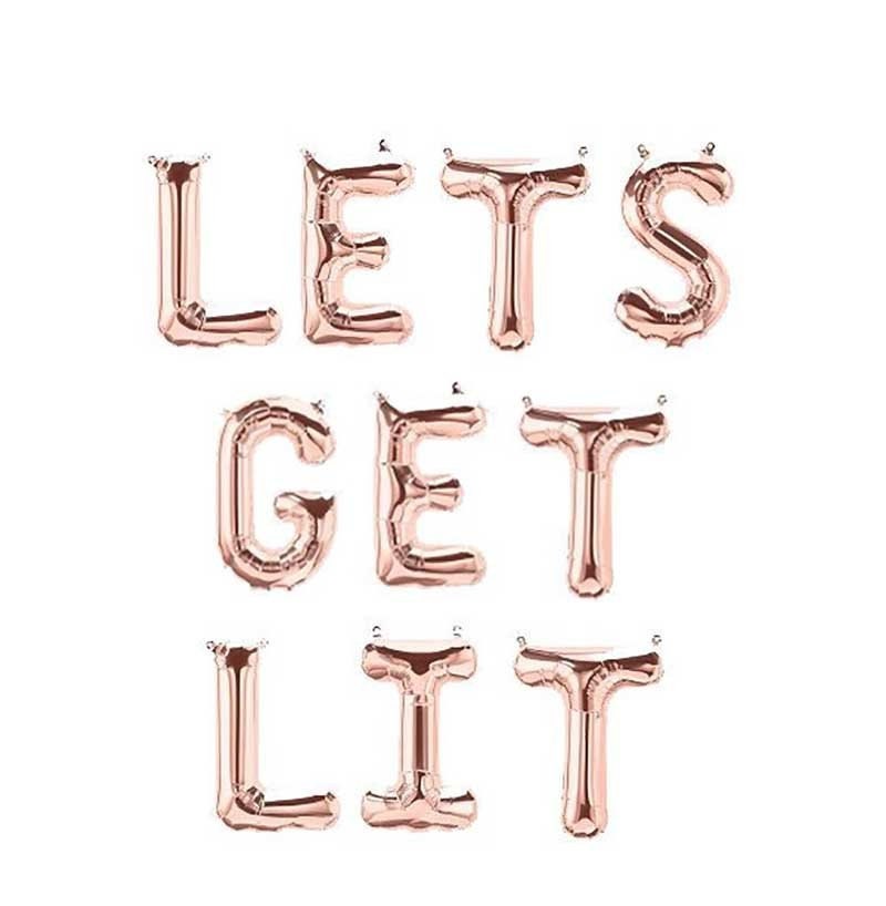 Christmas Balloon Banner Letter Rose Gold Decorations - BashMint party decoration