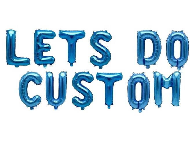 Birthday Balloon Banner Number Blue Decorations - BashMint party decoration
