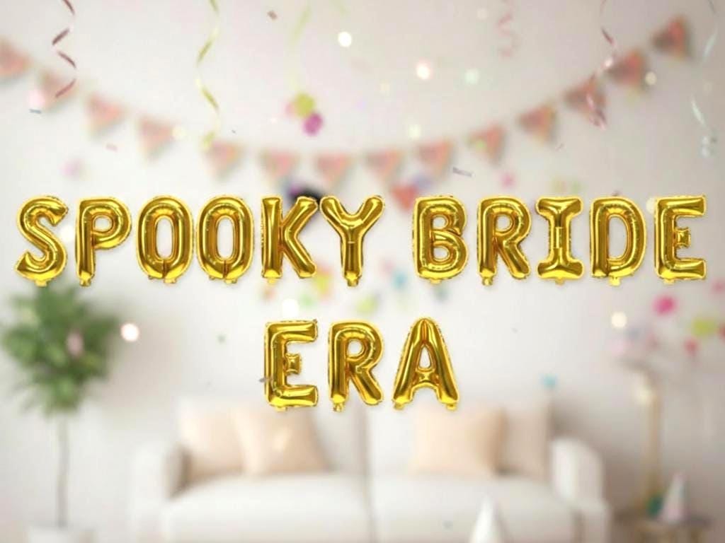 Bride Bachelorette Party Balloon Banner Heart Rose Gold Decorations - BashMint party decoration