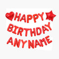 Happy Birthday Letter Balloon Banner - Birthday Decor - Hot Pink letter balloon banner