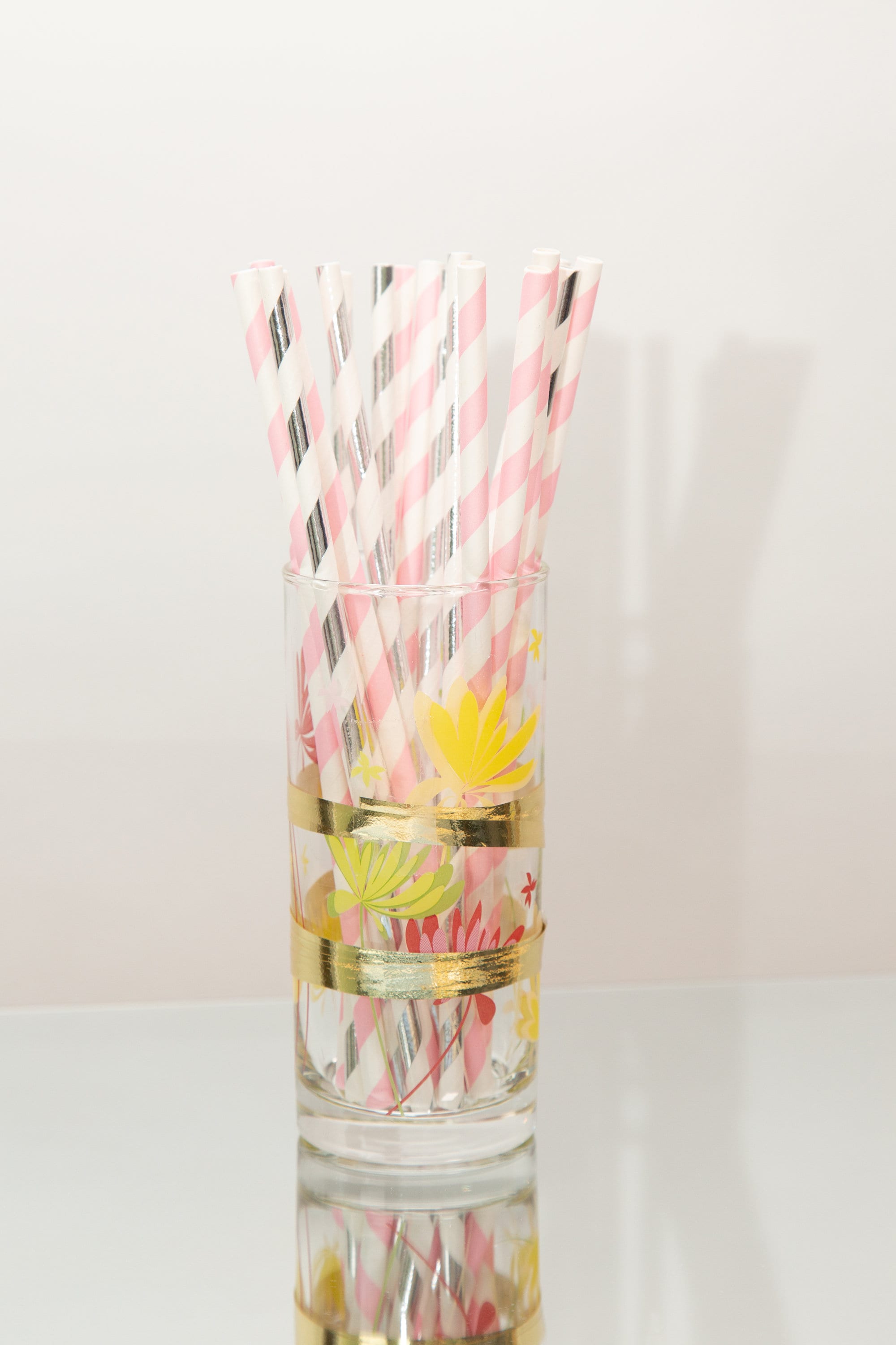 Baby Shower Straws & Stirrers Number Gold - BashMint party decoration