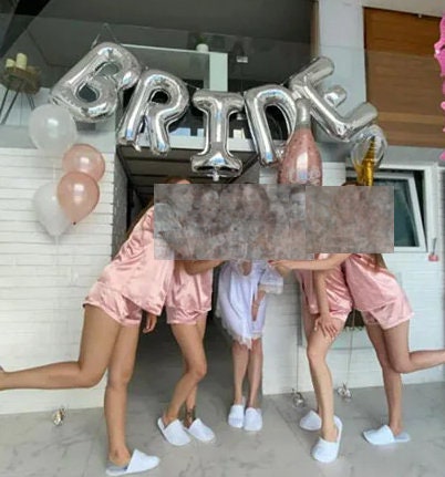 Bride Bridal Shower Party Balloons Heart Rose Gold Decorations - BashMint party decoration