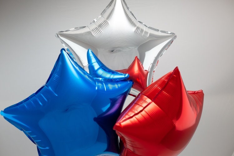 Star Birthday 4th Party Balloons White Decorations - BashMint party decoration