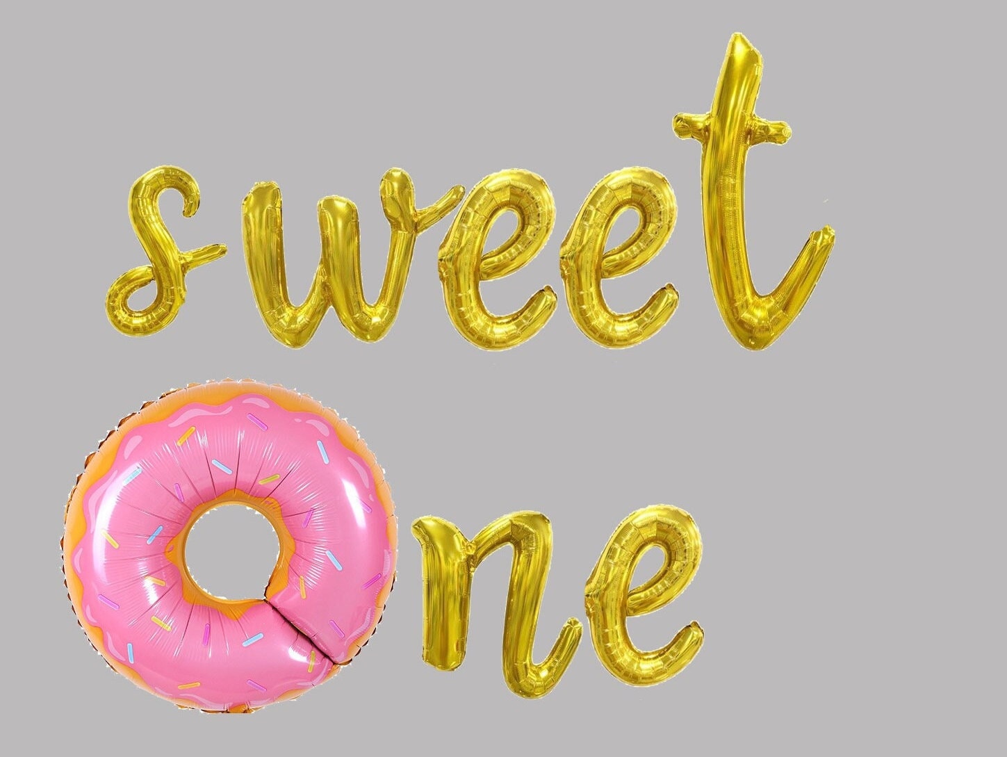 1st Birthday Balloon Banner Letter Rose Gold Decorations - BashMint party decoration