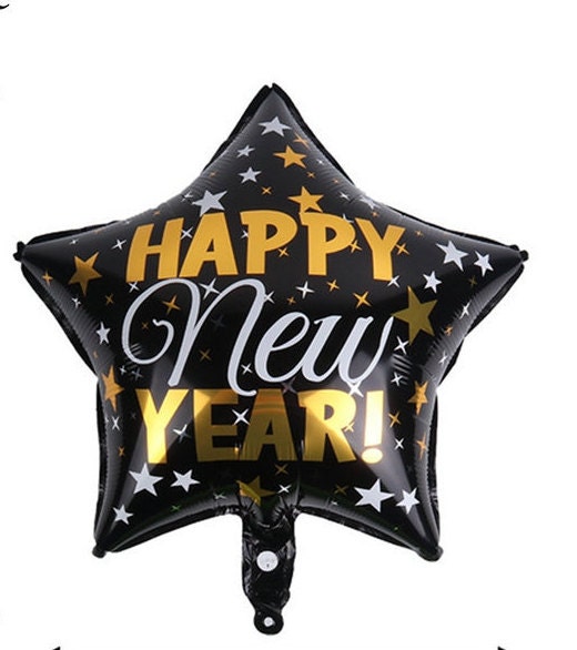 Champagne New Year Balloon Banner Star Rose Gold Decorations - BashMint party decoration