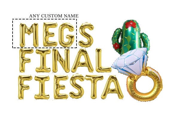 Final Fiesta Personalized Bachelorette Party Decor - Custom Fiesta Bachelorette Banner for Bride Weekend Celebration