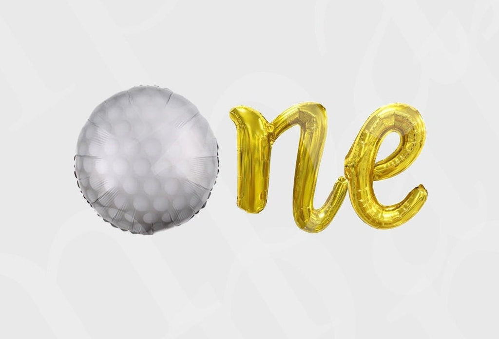 Golf 1st Birthday Balloon Banner Letter Rose Gold Decorations - BashMint party decoration
