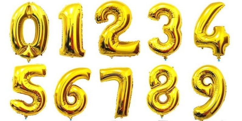 New Year Party Banner Number Rose Gold - BashMint party decoration