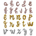 Cursive Letter Balloon Banner - Party Decor, Silver, Gold Rose Gold
