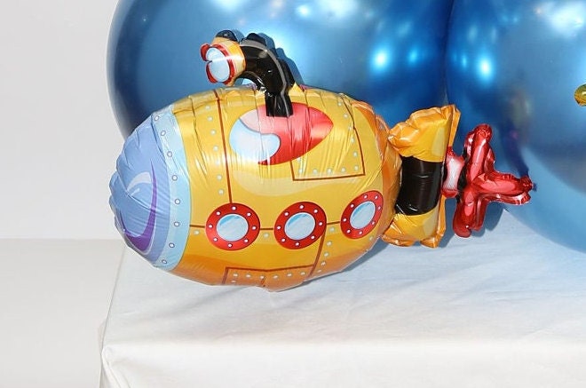 Train Birthday Party Balloons Star Gold Decorations - BashMint party decoration