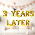 Birthday 3rd Balloon Banner Number Rose Gold Decorations - BashMint party decoration