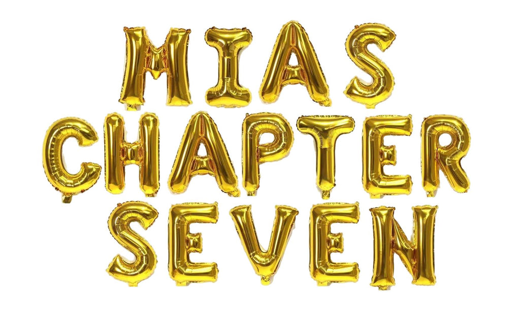 Birthday 7th Balloon Banner Number Rose Gold Decorations - BashMint party decoration