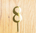8 Cake Topper | Eight | Eighth Birthday party decoration | I am eight | gold acrylic mirror | 8th decor  | decoration
